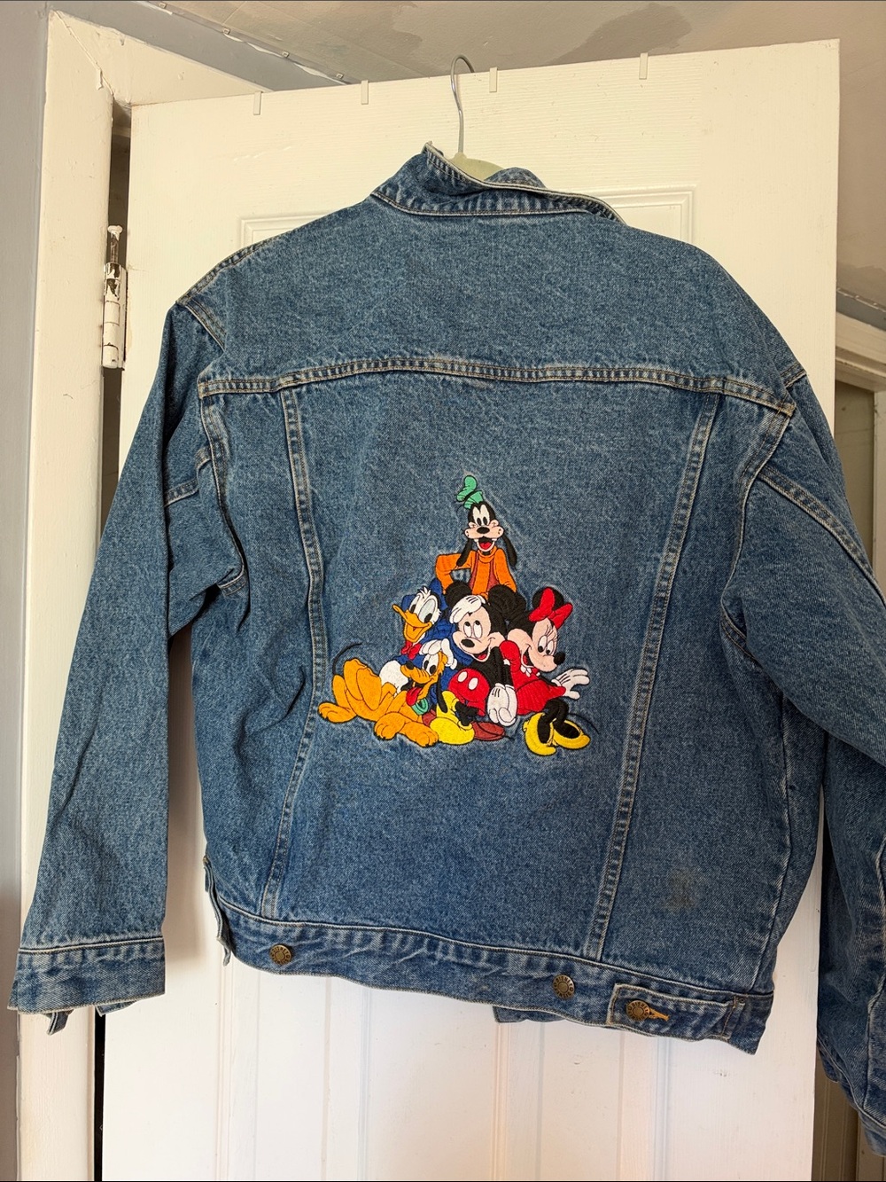 Denim Jacket with Mickey & Friends Embroidered Back